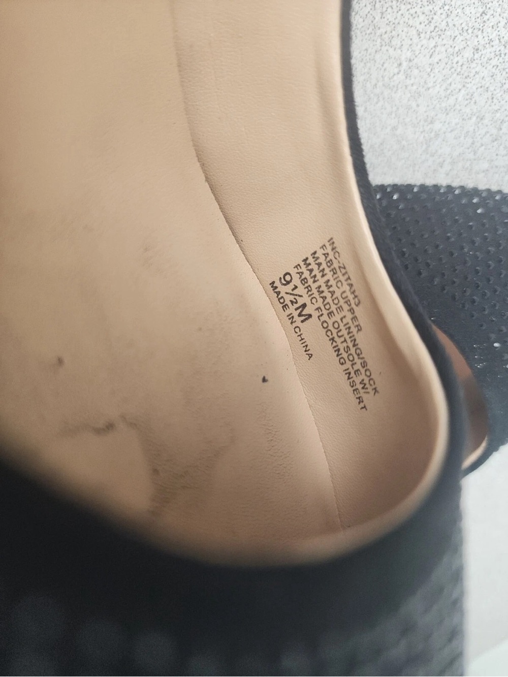 INC International Concepts Black Crystal Pointed-Toe Pumps - Picture 8 of 8